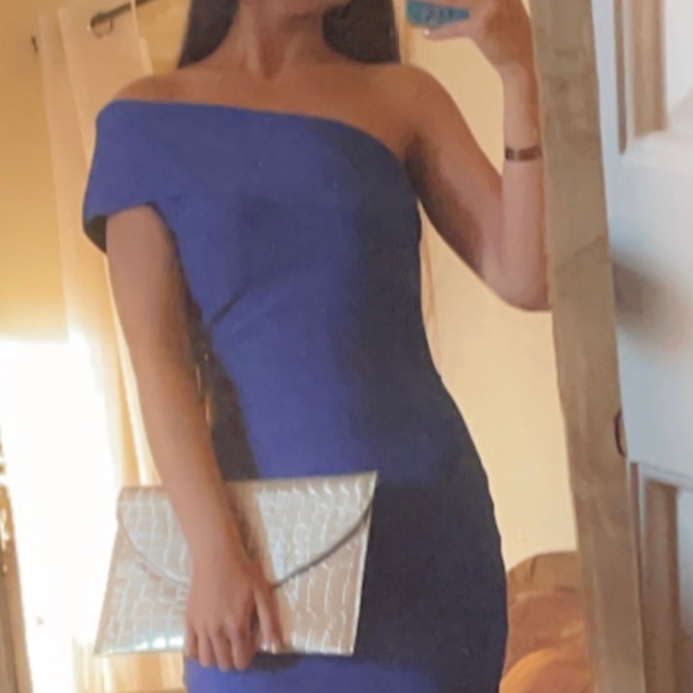 Midi dress. Blue